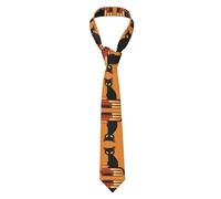 BGHEWRT Cat Sitting On A Book Men'S Suit Tie Silk Fabric Soft And Comfortable No Fading Durable Dimensional And Stylish Suitable For Men Wedding Banquet Business