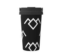 BGHEWRT Twin Peaks Owl Carry Insulated Coffee Mug Portable Coffee Cup 500ml Stainless Steel Travel Mug with Printed Design Eco-Friendly Vacuum Cup