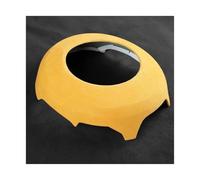 BGHGCVAOK Interior Protective Decals Suede Fluff Steering Wheel Center Cap Decoration For Mustang 2015-2021(Yellow)