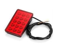 BGHGCVAOK license plate lights Car Universal 3rd Brake Light 15 Rear Third Strobe Flashing Tail Brake Stop Light Red Black High Level Brake Light(Red)