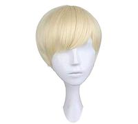 BGHJUE Mens Wig Male Hair Short Gold Blonde Men Wigs Synthetic Wig Short Hair For Daily Wear Or Cosplay Gold