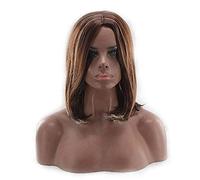 BGHJUE Wig Women s Short Bob Curly Wavy Synthetic Cosplay Party Hair Wigs 30cmBrown