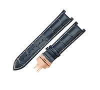 BGHNTRD Compatible with Gucci Men Women Guess Interface Concave Leather Solid Steel Butterfly Buckle Ya133309 Cowhide Watch Strap 2020mm(Blue White-RS-B1,22x13mm)