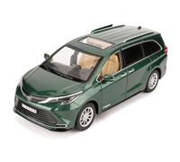 BGHSCA 1:24 Scale Toyota Sienna MPV Car Model, Pull Back Diecast Toy Car with Sounds＆Lights for Kids Boys Girls Adults, Birthday Gift Green