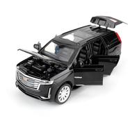 BGHSCA 1/32 Compatible with Escalade SUV Model Car Toy，Alloy Pull Back Vehicle with Sounds and Lights for Kids Boys Girls and Adults, Birthday Gift(Black)