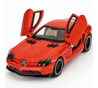 BGHSCA 1/32 Scale SLR 722S Diecast Model Car, Pull Back Toy Vehicle with Lights & Sounds, Classic Sports Car Collectible, for Kids Boys Girls & Adult, Red