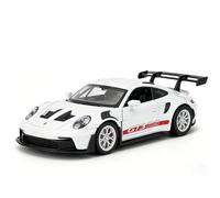 BGHSCA 1/36 Porsche 911 GT3 RS Car Models, Collectible Diecast Pull Back Vehicles Toy Car, Birthday Gifts for Boys Girls (White)