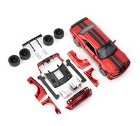 BGHSCA 1:36 Take Apart Assembled Car Model for 2022 Dodge Challenger SRT Hellcat Diecast Toy, DIY Zinc Alloy Vehicle Toy Kit Educational Building Blocks Toys Birthday Gift for Children (Red)