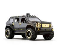 BGHSCA Compatible for 1:24 George Patton Chariot Alloy Model Car, Collectible Diecast Toy Car with Lights and Sounds, Pull Back Vehicles Toy for Adults Kids Birthday Gifts Decoration Black