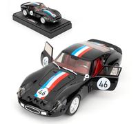 BGHSCA Compatible for 1:32 Ferrari Diecast Models Cars, Zinc Alloy Pull Back 250GTO Toy Car Vehicles with Lights and Sounds for Decoration Adult Boys Girls (Black)