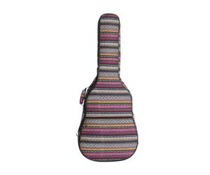 BGHYJKOL Guitar Bag 40/41 Inch Electric Guitar Case Ethnic Knitting Style Classical Thickened Internal Waterproof Backpack(Color 01)