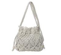 BGHYJKOL Knitted Flower Bag Woven Bag, Versatile, Single Shoulder Armpit, Hand-held Straw, Vacation Beach