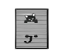 BGJJGT Metal Wall Art, Black Metal Cat Art Wall Decor Modern Minimalist Stripe Painting for Cat Lovers Owners Housewarming Home Living Room Bathroom Corridor Bedroom Office Decor Gift (D)