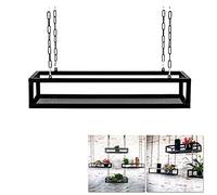 BGKASYHI DCTPETHM Metal Iron Flower Stand for Ceiling Hanging, With Iron Chain Article Floating Shelf Decorations Display Wine Glass Holder Plant Shelves, Kitchen Bar Storage rack Wine Glas