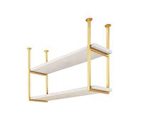 BGKASYHI DCTPETHM Pot Pan Rack Ceiling Hanging shelf 60/80/100/120cm Kitchen Storage Shelving - Wood and Metal Iron Floating Flower Stand Wine Holder Decor Display Racking for Restaurant Ba