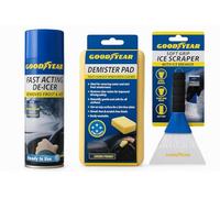 BGKDIMMDS Goodyear Ultimate Ice & Frost Survival Kit - Winter Rescue Pack with Fast Acting De-Icer, Demister Pad & Soft Grip Ice Scraper