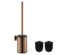 BGL 304 Stainless Steel Toilet Brush with Round Wall-Mounted Holder, Rose Gold, Rust-Resistant, Hygienic Drip Tray, for Bathroom or Hotel