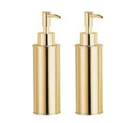 BGL Soap Dispenser 2 Pack, Free Standing Liquid Soap Dispenser, 304 Stainless Steel Hand Soap Dispensers for Kitchen & Bathroom, Gold