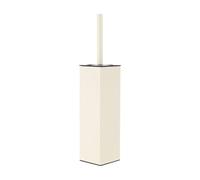 BGL Standing Toilet Brush and Holder Matte White Aluminium Toilet Bowl Cleaner Brush and Holder for Bathroom Storage and Organization, Square Design Sturdy and Space Saving