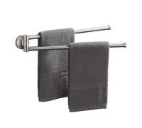 BGL Swivel Towel Bar for Bathroom Brushed Nickel,Swing Out Double Towel Bar 2-Arm Kitchen Wall Mounted Towel Hanger Holder for Bathroom Organizer