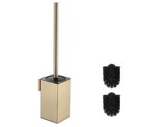 BGL Toilet Brush Holder Brushed Gold Wall-Mounted | Square 304 Stainless Steel with Hygiene Stand | Rust-Free & Elegant for Bathroom & Hotel