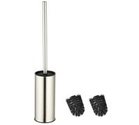 BGL Toilet Brush Holder, Stainless Steel Gold Round Freestanding Toilet Bowl Brush and Holder for Bathroom Brush Nickel