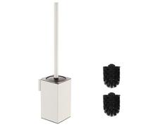 BGL Toilet Brush Holder White Wall-Mounted | Square 304 Stainless Steel with Hygiene Stand | Rust-Free & Elegant for Bathroom & Hotel
