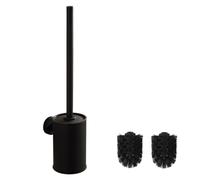 bgl Toilet Brush Set with Wall Mount, 304 Stainless Steel, Hygienic ABS Holder, Space-Saving Design, Replaceable Brush Heads & Non-Slip Base - Modern Toilet Brush Holder for Small Bathrooms