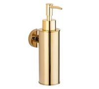 BGL Wall Mounted Soap Dispenser, 304 Stainless Steel Refillable Liquid Soap Dispenser 180ml for Bathroom and Kitchen, Brushed Gold Commercial Grade with Extended Spout