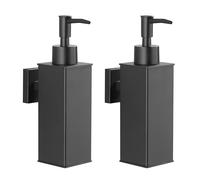 BGL Wall Mounted Soap Dispensers 2 Pack, 304 Stainless Steel Liquid Hand Wash Dispensers for Bathroom & Kitchen, Black