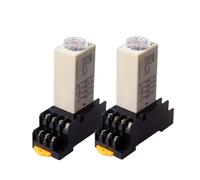 BGMCSFerG 1Pc H3Y-4 AC110V 220V Power on Time Delay Relay Timer Switch 1S/5S/10S/30S/60S/5M/10M/30M/60M Delay Rotary Knob