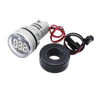 BGMCSFerG 1PC Tester Digital Amp Current Meter Ammeter Indicator Light Signal Amperemeter Mini 22mm RED GREEN