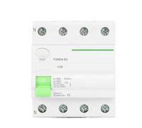 BGMCSFerG AC Type RCCB Electromagnetic Residual Current Circuit Breaker AC ELCB 4 Pole 16A 25A 40A 63A RCD 30mA 100mA 300mA