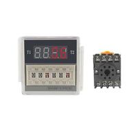 BGMCSFerG Digital LED Programmable Timer Relay Switch DH48S-S 0.1S-99H Socket Base AC/DC 12V 24V 36V 110V 220V 380V Repeat Cycle Timer