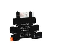 BGMCSFerG Din Rail Slim Relay Module 41F-1Z-C4-1 Integrated PCB Mount Power Relay with Holder 12V 24V ACDC 220V Socket 6.2mm