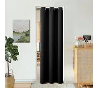 BGment Black Door Curtain 78 Inch Length for Doorway, Bedroom Closet Curtain, Privacy Thermal Insulated Blackout Grommet Room Divider for Room Separation, 1 Panel, 40 Inch Wide