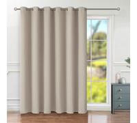 BGment Patio Sliding Door Curtain for Bedroom, 84 Inch Length, Extra Wide Room Divider, Thermal Insulated Privacy Soundproof, Camel, 120 Wide