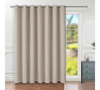 BGment Sliding Door Curtain for Patio, Extra Wide Room Divider, Blackout Thermal Insulated Privacy Window Treatment, 84 Inch Long, 100 Inches Wide, 1 Panel, Camel