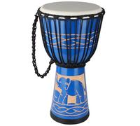 BGMUSER Djembe African Drum 10'' x 20'' with Mahogany Body Goatskin Drumhead Hand Drums for Adult (Blue)