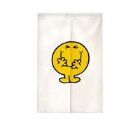 BgnEhRfL Door Curtain,Door Curtain Half, 90-200CM 2 Panel Yellow Smile Face Cotton Linen Doorway Curtain Door Curtain Short Curtains For Bedroom Kitchen Door Curtain Half(Ml9723 2 Panel,75 * 150CM)