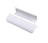BgnEhRfL Hidden Cabinet pulls, 400mm White Hidden Long Alloy Finger Drawer Cabinet Pulls