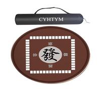BgnEhRfL mah jongg mat, Circular Rubber Anti Slip Mahjong Mat,Silent and Noise Cancelling Table,Suitable for Poker Board Games