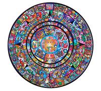 Bgraamiens Puzzle-Aztec Totem-1000 Pieces Round Puzzle Color Challenge Jigsaw Puzzles for Adults and Kids(Aztec Totem)