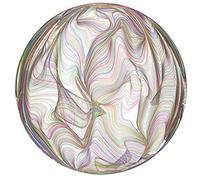 Bgraamiens Puzzle-Flowing Rainbow Lines-1000 Pieces Round Puzzle Color Challenge Jigsaw Puzzles for Adults and Kids