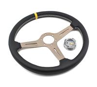BGRVCKS Paddle Shifter Car Accessories 15 Inch Steering Wheel Racing Sports Universal Large-diameter Leather Steering Wheel(B)