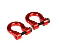 BGRVCKS Tow Hook Cover Front Rear Bumper Trailer Hooks Hitch Rescue Tow Shackles For TRX-4 TRX4 1/10 RC Crawler Car Parts Eye Hook Cover(RED 2pcs)
