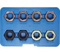 BGS 1141 | Thread Repair Kit for Drive Shafts / Prop Shafts | 8 pcs. | Re-cutting and cleaning of external threads. Actuation directly on the outer hexagon. Colour coding metric/inches