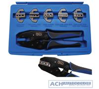 BGS 1410 - Crimping Pliers Set with 5 Pairs of Jaws in Case