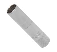 BGS - 16 mm Spark & Glow Plug Socket, 3/8" x 90 mm Long - Rubber Insert - 2448