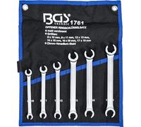 BGS 1761 | Double Ring Spanner Set, open Type | 8 x 10 - 17 x 19 mm | 6 pcs.